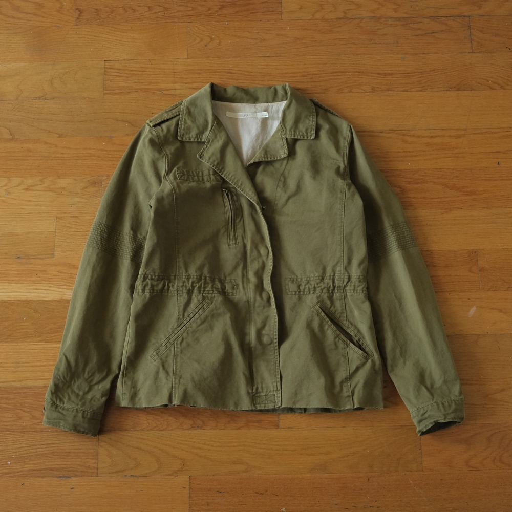 Gibson Utility Jacket Womens Olive Green Military Field Aesthetic Size M IM55252